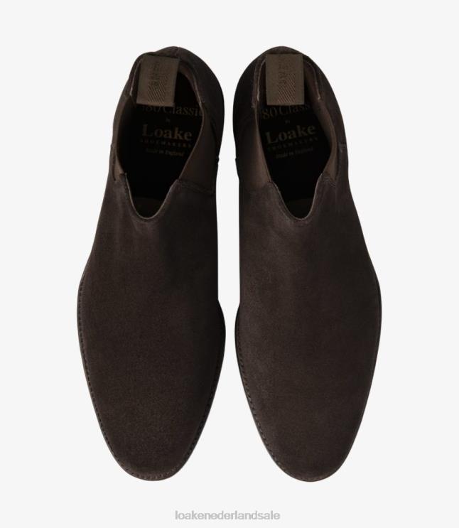 nl Loake koperen poort laarzen donkerbruin suède D0LLB92
